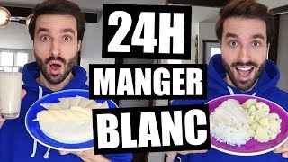 JE MANGE QUE LA NOURRITURE BLANCHE PENDANT 24H  FT HUBY CARL IS COOKING [upl. by Rehteh]