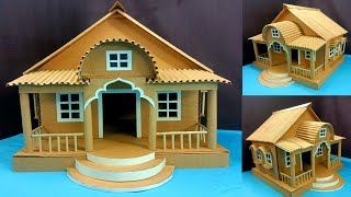 Amazing Cardboard House Crafts  Easy Hand Made Organizer House  Simple Cardboard House Design [upl. by Edlin]