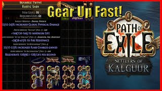 Easy 6 Links early and more  Max Shipping in Kingsmarch POE 325 [upl. by Eriuqs]