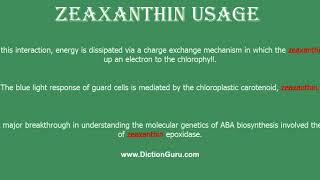 zeaxanthin How to pronounce zeaxanthin with Phonetic and Examples [upl. by Kinata]