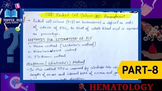 PCV Test in hindi  Packed cell volume  Hematocrit  Wintrobe method for pcv [upl. by Stanwin870]