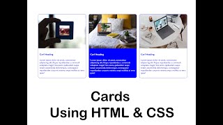 Cards in CSS amp HTML in URDUHINDI [upl. by Levi]