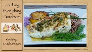 Grilled Halibut with Lemon Caper sauce [upl. by Eiliah]