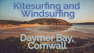 Kitesurfing and windsurfing at Daymer Bay Cornwall [upl. by Rosenberger959]