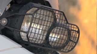 Touratech BMW F800GS Headlight Guard Review [upl. by Ynaffital]