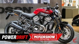 Harley Davidson Bronx  Revolution max  EICMA 2019  PowerDrift [upl. by Rawley]