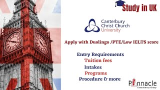 Study in UK  All information about Canterbury Christ Church University  Pinnacle consultancy [upl. by Jangro]