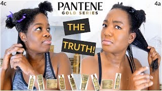 Pantene Gold Series on 4c  4a Hair  The Truth [upl. by Mihe]