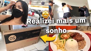 VLOG COMPREI A TELEVISÃO REALIZEI MAIS UM SONHO 🤩😍 Morando sozinha [upl. by Chrissie]