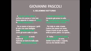 Pascoli  Gelsomino notturno [upl. by Neehcas]