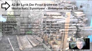 A2B1 Wortschatz Synonyme Antonyme Lyrik Der Frost bricht ei [upl. by Eras]