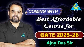 Coming with best affordable course for GATE202526  Ajay Das computerscience datascience [upl. by Ifar]