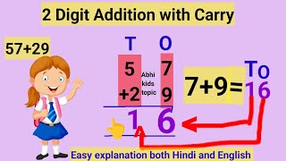 Addition with Carry OverAddition for Grade 1Maths Double Digit Sum [upl. by Walrath]