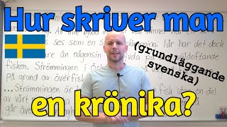 Krönika hur skriver man information grundläggande svenska SFI [upl. by Sebastian417]