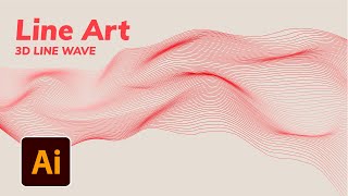 Creating a 3d Dynamic line Wave Pattern in Adobe Illustrator [upl. by Pyotr]