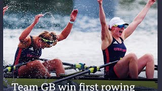 Team GB  Won their first rowing gold medal of Olympics in the women’s quadruple sculls [upl. by Enaile4]