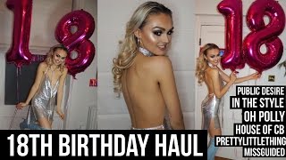 18th Birthday Dress Haul  Missguided In The Style Public Desire [upl. by Hahcim]