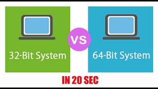 Difference between 32Bit and 64Bit System  Operating System  Processor  Software shortsshort [upl. by Ellswerth815]