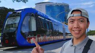 The FirstEver Autonomous Rapid Transit Trackless Tram In Putrajaya Malaysia [upl. by Janicki]