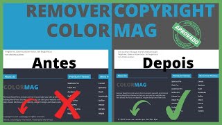 Como Remover Copyright do Rodapé Tema ColorMag ✅Alterar Footer Tema Colormag [upl. by Kelcey]