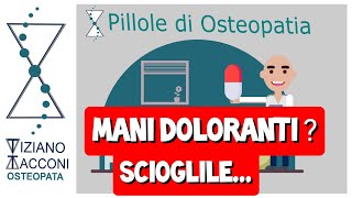 Mani doloranti  prova a fare questi esercizi  supporto al trattamento osteopatico [upl. by Wendalyn]