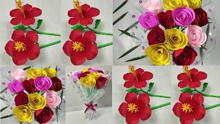 Bouquet  Paper Flower Bouquet  Guldasta  Paper Flowers  Flower Bouquet Making With Paper [upl. by Astred17]