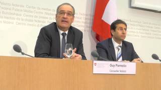 Bundesrat Guy Parmelin an seiner ersten Pressekonferenz [upl. by Sarena]