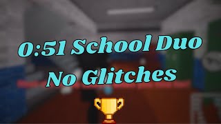 New World Record 051 School Duo Glitchless w 3H  Roblox Piggy Speedrun [upl. by Eetnahc]