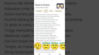 Lirik bulan dan ksatria😇 [upl. by Lisbeth]