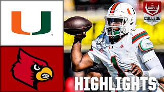 Miami Hurricanes vs Louisville Cardinals  Full Game Highlights  ESPN College Football [upl. by Eilyk751]