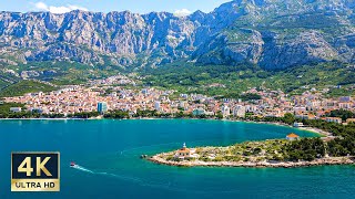 Makarska Croatia 🇭🇷 4K Makarska Riviera Walking Tour Beach Promenade and Old Town 2023 [upl. by Apollo]