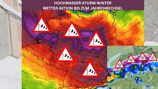 Viel Wetter Aktion bis Neujahr mit STURMHOCHWASSER und KALTLUFTEINBRUCH im Januar [upl. by Anaujit577]