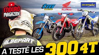 Essai Comparatif Enduro 300 4T  Sherco SEF Honda Red Moto 300 RX et TM 300 fi 🇬🇧 subtitles [upl. by Aeduj]