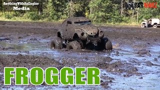 BFE MUD BOG  FROGGER Mega VW Bug Keeps Finding The Holes Mudding [upl. by Ybrik858]