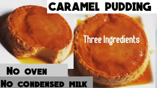 Caramel Pudding  No Condensed Milk  No Bake  3 Main Ingredients [upl. by Ayikan]