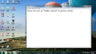 Very Simple Java Hello World program with Notepad and cmd [upl. by Laural]