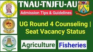 TNAU 2024  UG Round 4 Counseling  Seat Vacancy Status ktvschool tnau [upl. by Notfa]