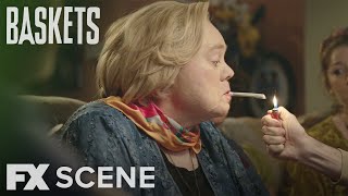 Baskets  Season 3 Ep 6 Christine Smokes Scene  FX [upl. by Adorne]