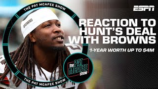 Reaction to Kareem Hunt signing a 1year deal worth up to 4M with the Browns  The Pat McAfee Show [upl. by Anthe]