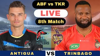 CPL Live Antigua and Barbuda Falcons vs Trinbago Knight Riders  ABF vs TKR Live 8th Match CPL 2024 [upl. by Roderigo]