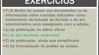 EXERCÍCIOS LEI DE ACESSO À INFORMAÇÃO 1 [upl. by Aehcsrop202]