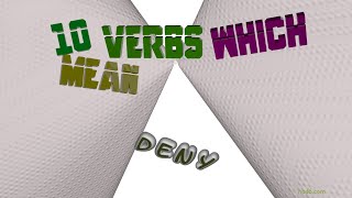 deny  11 verbs having the meaning of deny sentence examples [upl. by Akisej]