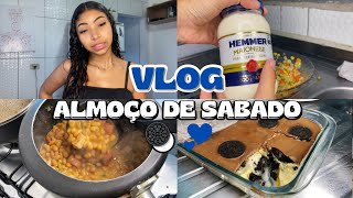 VLOG Almoço de Sábado  Fiz pavê de Oreo pela primeira vez ✨🍫 [upl. by Sender]