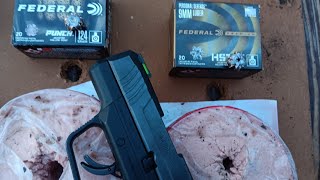 Meat amp Bone Target Ballistics 9mm Federal Punch amp HST vs Paul Harrell Winchester White Box Gun Sam [upl. by Caundra]