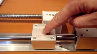 Demonstrating defective SBR20UU 20mm Open Linear Bearing Slide Linear Motion Block [upl. by Kirbee661]