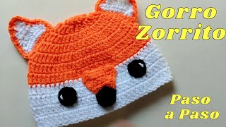 Como hacer un gorro de Zorro del Principito todos los talles a crochet paso a paso [upl. by Legnaros241]