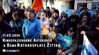 Spaziergang und Montagsdemo 11032024 in Zittau [upl. by Anaylil77]