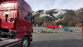 Harry Stam trucking to Weiz in Austria at quotBie Transport Companyquot [upl. by Llereg101]