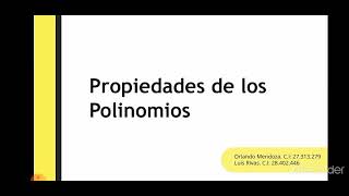 Propiedades de los polinomios  Raíces y Factores  Ejemplos y Ejercicios [upl. by Lexy]