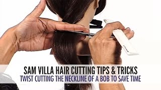 Twist Cutting The Neckline of a Bob To Save Time [upl. by Jackelyn451]